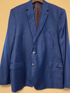 Joseph Abboud Sport Coat 54L Blue Check Wool Heritage Limited Edition Reda Wool